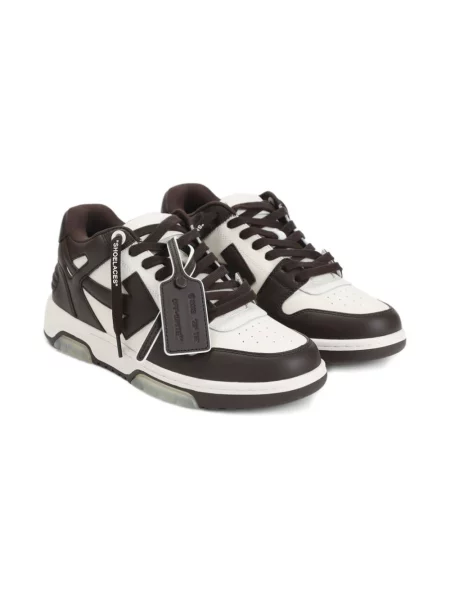 Sneakersy Off-white skórzane biznesowe białe