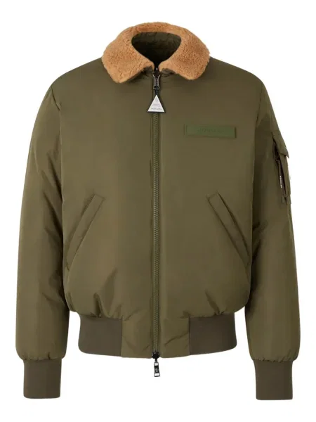 Kołnierzykowy kurtka bomber Moncler zielony