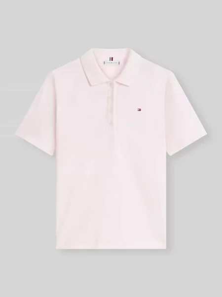 Koszulki polo o kroju regular fit z mieszanki bawełny Tommy Hilfiger różowa