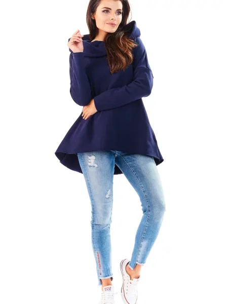 Bluza z kapturem Awama niebieska