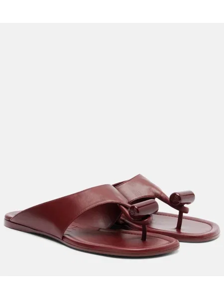 Chiloți tanga Loewe din piele bordo