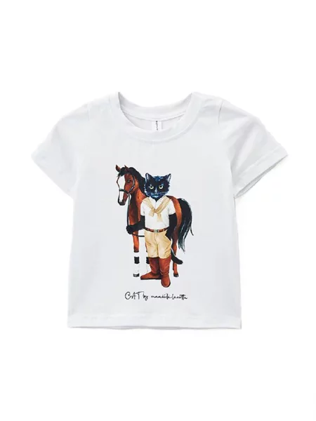 Cat e Lolette Tričko Rider Cat' biela