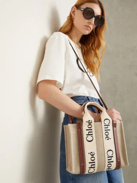 Chloé Torba Na Ramię beige biała