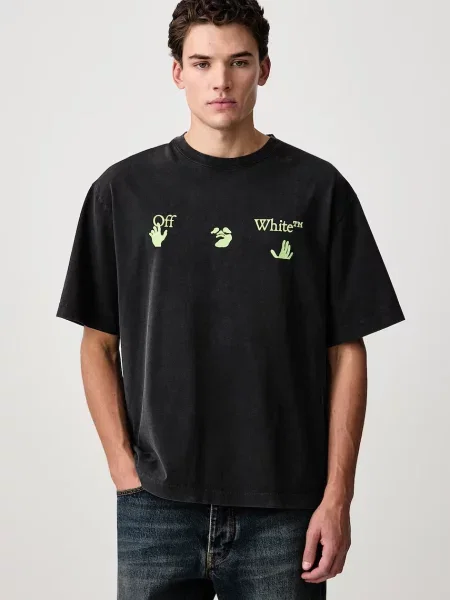 Off-White Bacco Arrow Skate tricou din pentru bărbați alb