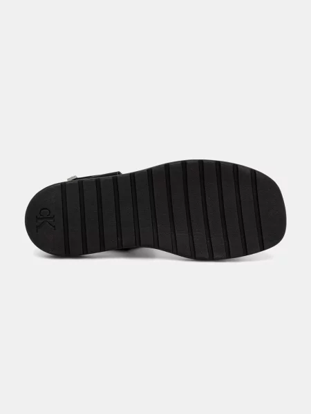 Calvin Klein szandál női SQ MOLDED SANDAL SLIN LTH fekete