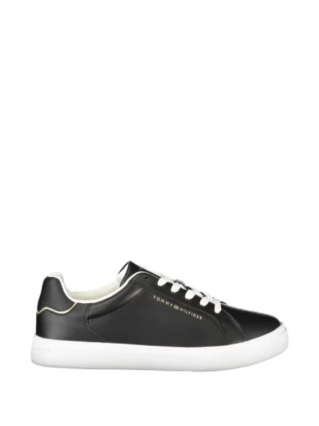 Sneakerși Tommy Hilfiger din piele cu imagine negru