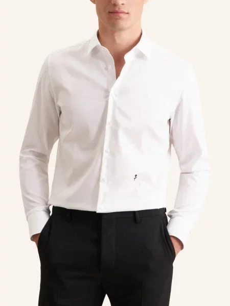 Seidensticker Koszula Biznesowa Slim Fit weiss biała