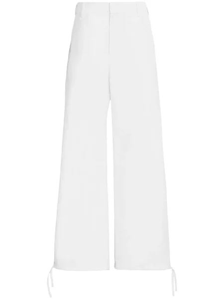 Pantaloni Marni cu broderie alb