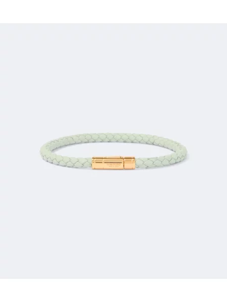 Brăţară Tom Ford din piele țesută verde