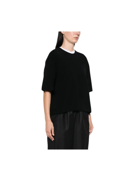 Dzianinowa koszulka Soft Goat czarna
