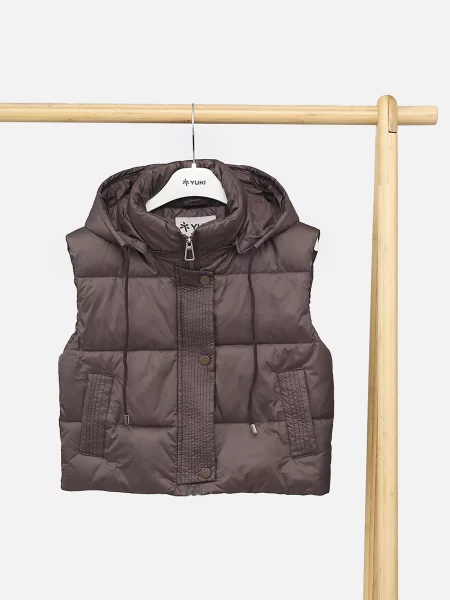 Дитячий Утеплений жилет YUKI коричневий
