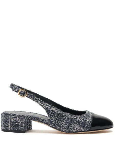 Pantofi cu toc Scarosso din tweed negru