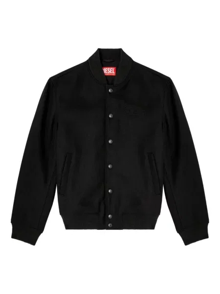 Geacă bomber Diesel cu broderie negru
