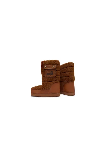 LOVE MOSCHINO Sniego batai ruda