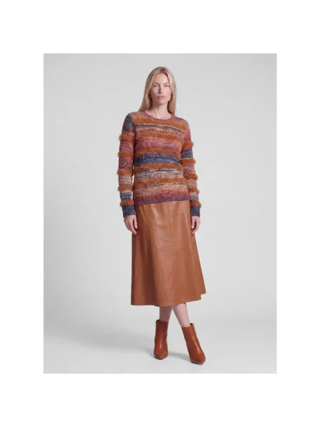 Dzianinowy sweter Rabe w paski z paskiem