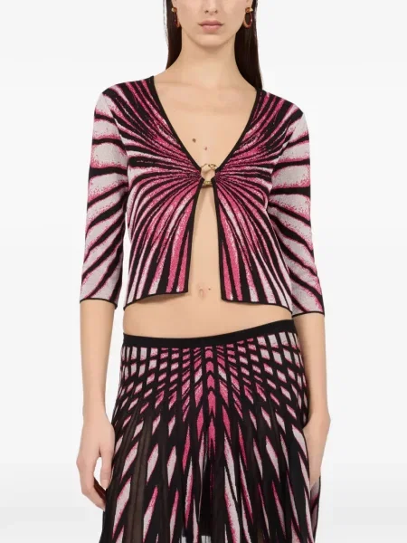 Cardigan Roberto Cavalli cu imagine roz
