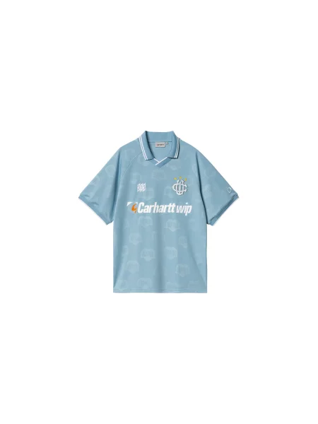 Carhartt WIP S/S HarttÉs Football T-Shirt Mężczyźni Koszulki Carhartt WIP Niebieski Size: XL biała