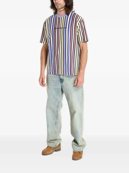 Tricou Guess cu dungi albastru