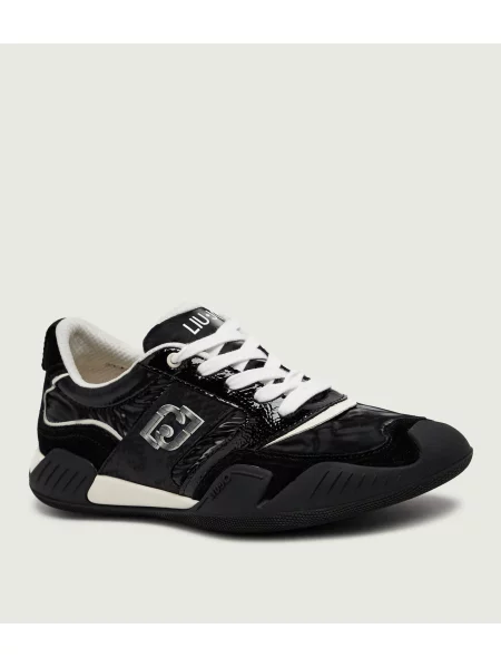 Liu Jo Sneakers Blossom 02 | piele întoarsă negru