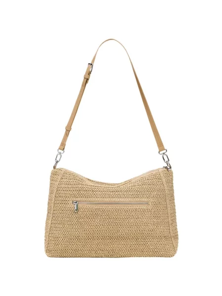 Kabelka Desigual s autogramem béžová