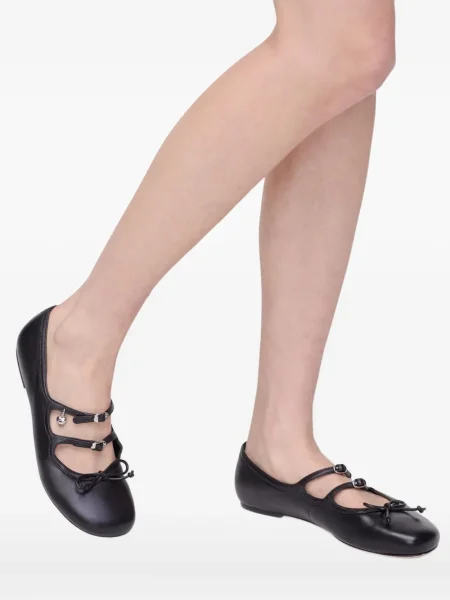 Balerini Marc Jacobs cu funde cu cataramă negru