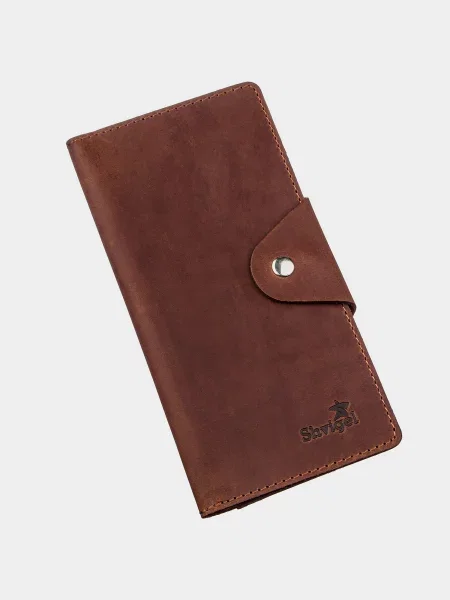 Кожаный кошелек Shvigel коричневый