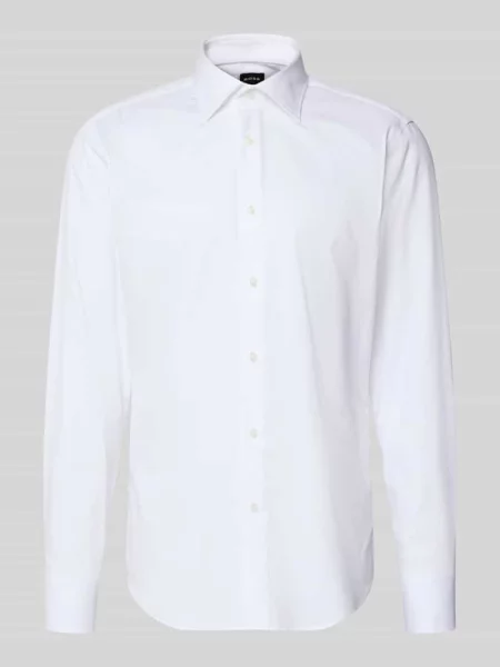 Koszula casualowa z mieszanki bawełny w kroju regular fit model Boss biała