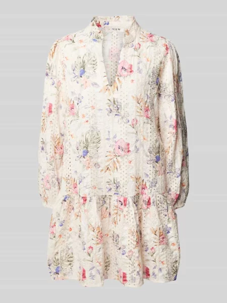 Sukienka mini z haftem angielskim model ‘Grete’ A-view