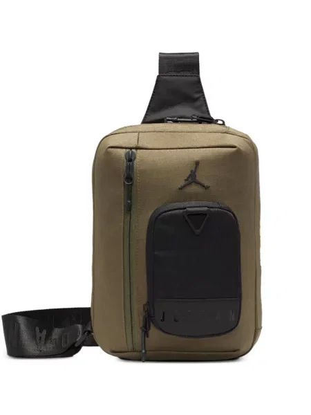Geantă crossbody Jordan cu autograf verde