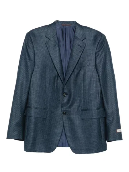 Geacă Canali în carouri albastru