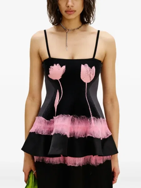 Cu peplum top Ph5 cu imagine negru