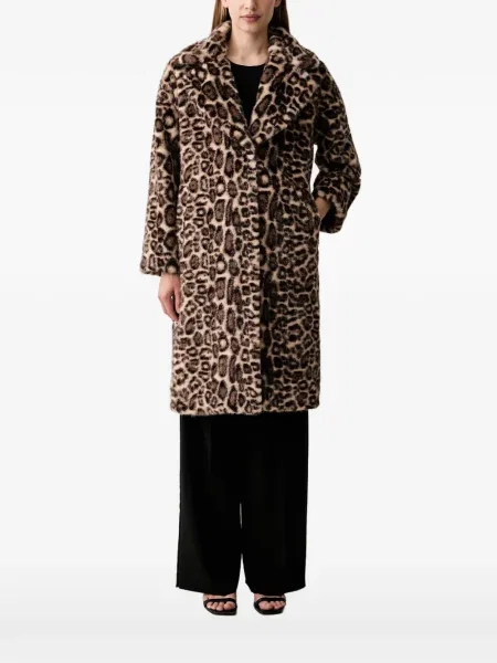 Palton de blană Joseph Ribkoff cu imagine cu model leopard cu blană maro