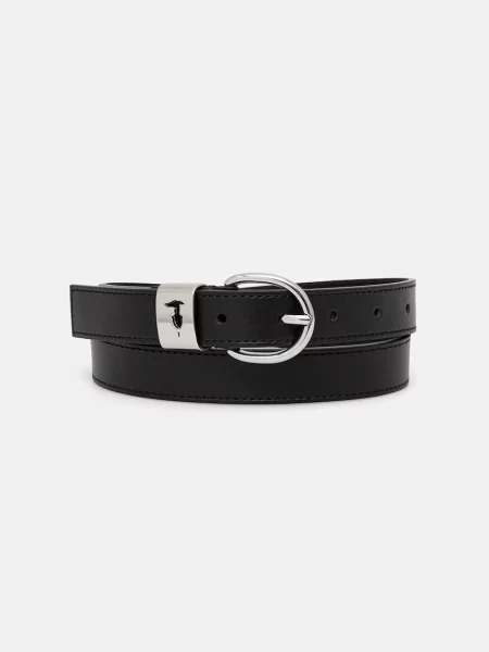 Trussardi curea pentru femei din piele negru