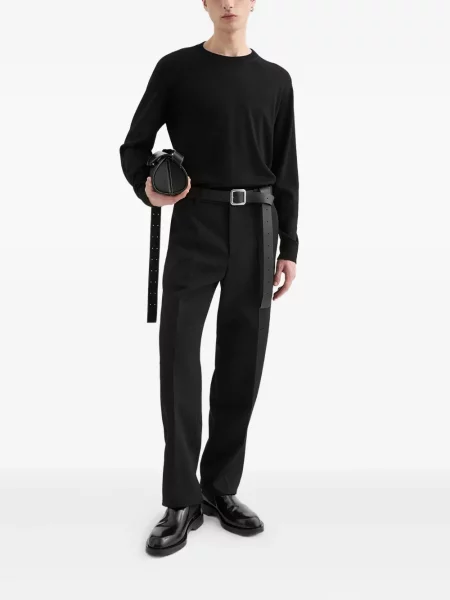 Pantaloni Jil Sander de lână negru