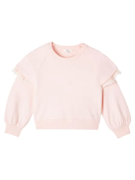 Gyerek fleece melegítő felső Chloe rózsaszín