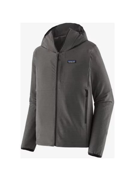 Bluza z kapturem Patagonia Full Zip R1 TechFace S szara