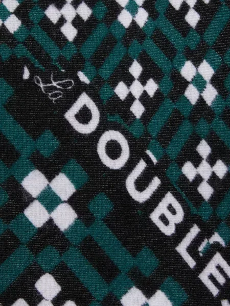 Geacă La Doublej cu imprimeu geometric verde