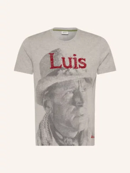 Luis Trenker Tričko Luface světle / tmavě / červená šedá
