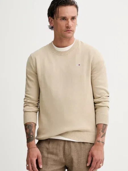 Пуловер Tommy Jeans бордо бежово