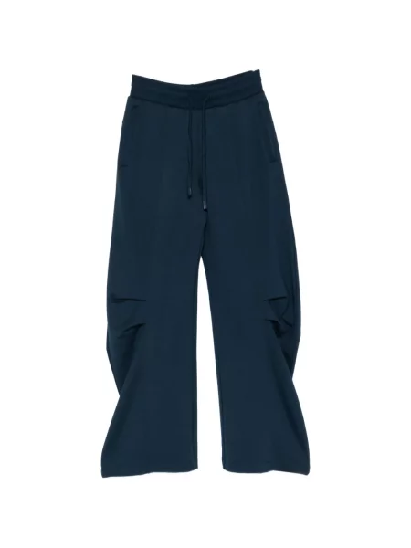 Pantaloni Patrizia Pepe din fleece albastru