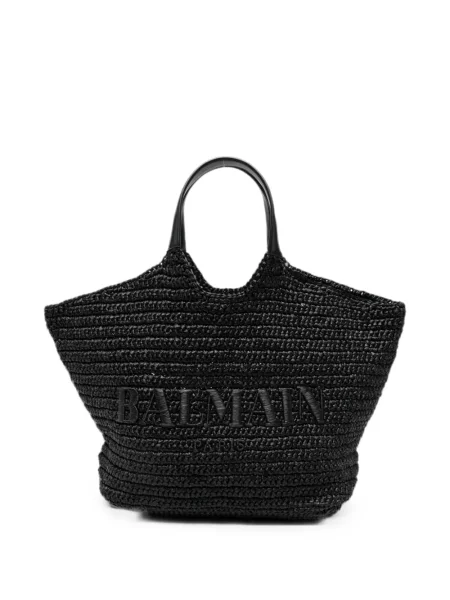 Geantă Balmain cu autograf negru