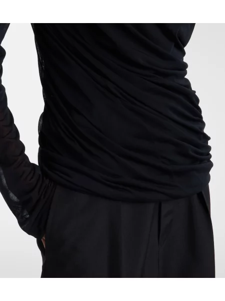 Top Junya Watanabe drapat negru