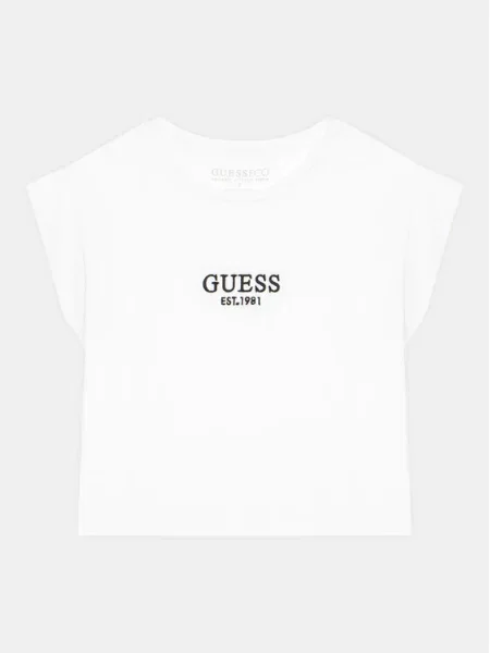 Guess T-shirt Boxy Fit bijela