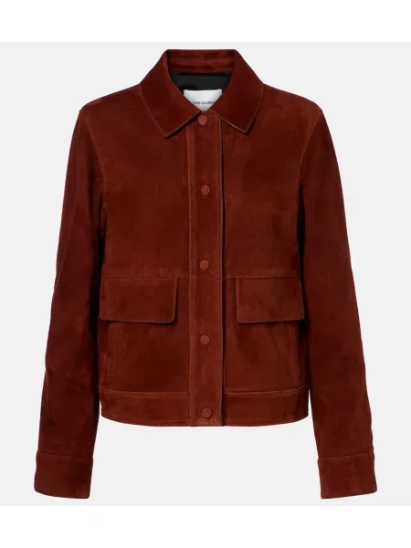 Kurtka Yves Salomon zamszowa brązowa