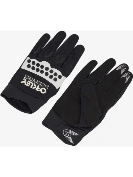 Długie rękawiczki Oakley Switchback MTB czarno-białe S białe
