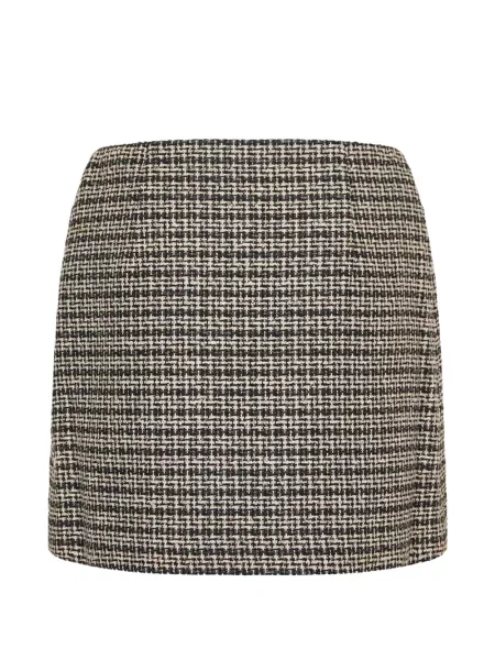 Fusta mini Theory din tweed negru