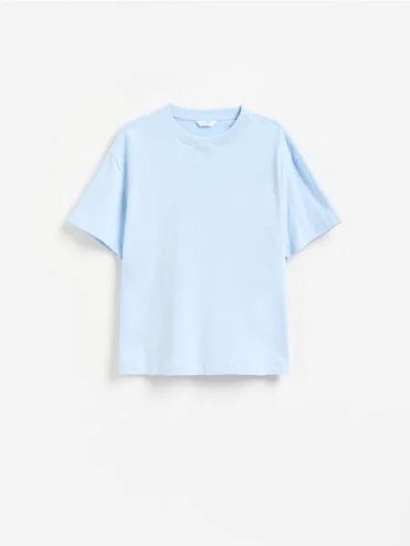 Reserved Tricou boxy din albastru-pal albastru