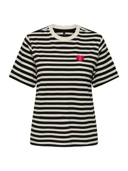 ONLY Tricou roșu / negru alb