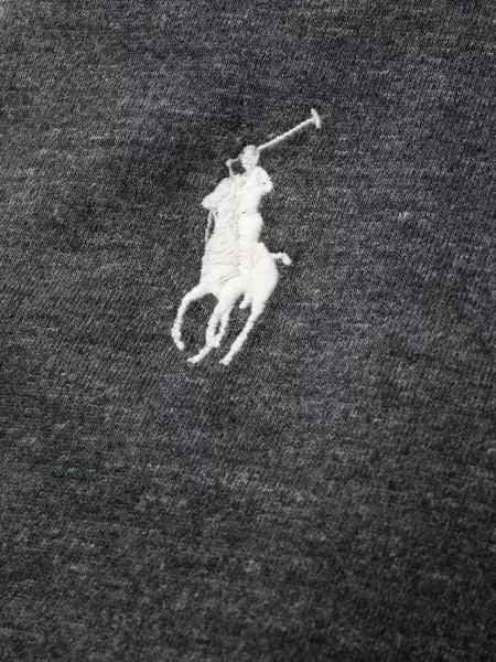 Șosete Polo Ralph Lauren cu broderie alergare cu cordon gri