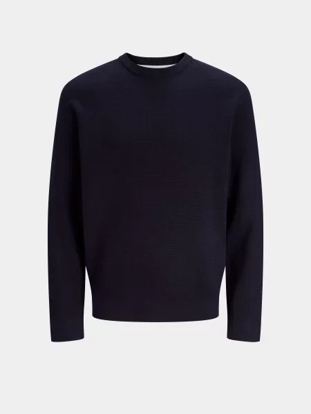 Джемпер JACK & JONES BLAMILANO STITCH KNIT CREW NEC темно-синій синій